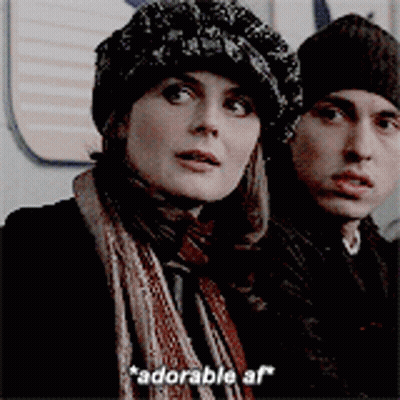 Woman Says Adorable AF To Man GIF