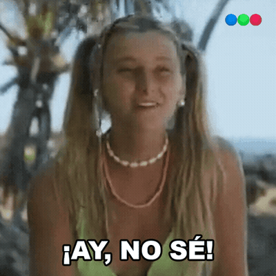 Woman Says Ay No Se In Spanish GIF