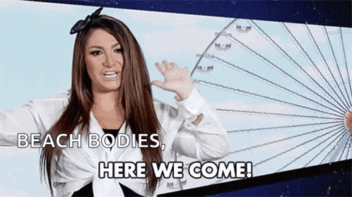 Woman Says Beach Bodies Here We Come At Ferris Wheel GIF