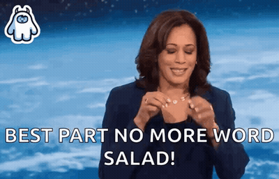 Woman Says Best Part No More Word Salad Blue GIF