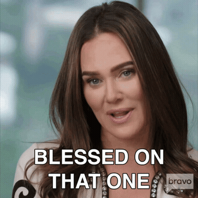 Woman Says Blessed On Thatone In Bravo Ad GIF