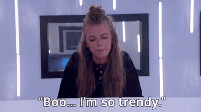 Woman Says Boo I'm So Trendy GIF