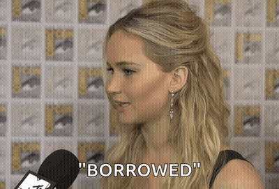 Woman Says Borrowed Into Mic At Comic Con GIF