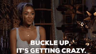 Woman Says Buckle Up It's Getting Crazy GIF