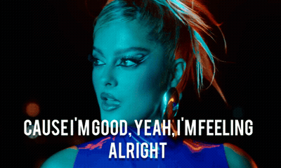 Woman Says Cause I'm Good Yeah I'm Feeling Alright GIF