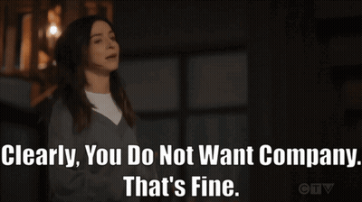 Woman Says Clearly You Do Not Want Company That's Fine CTV GIF
