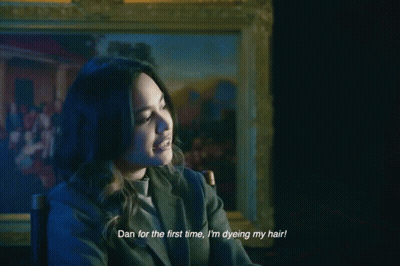 Woman Says Dan For The First Time Dying My Hair GIF