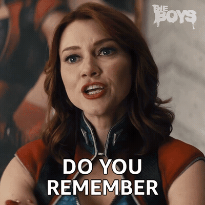 Woman Says Do You Remember In Front Of The Boys Poster GIF