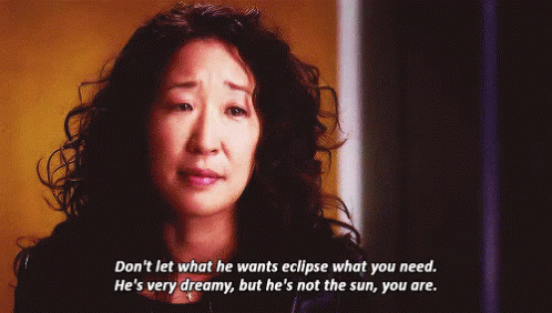 Woman Says Don't Let What He Wants Eclipse What You Need He's Very Dreamy GIF