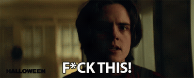 Woman Says F Ck This Halloween Ad GIF