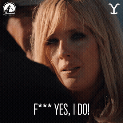 Woman Says F** Yes I Do Paramount Network Logo GIF