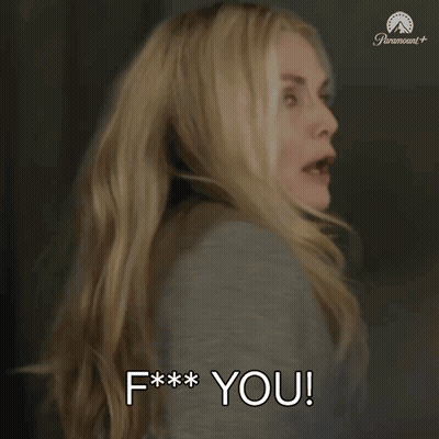 Woman Says F You In Paramount+ Ad GIF
