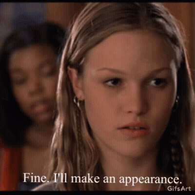 Woman Says Fine I'll Make An Appearance GIF
