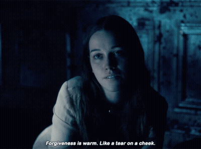 Woman Says Forgiveness Is Warm Like Tear On Cheek GIF