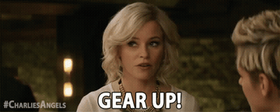 Woman Says Gear Up In Charlie's Angels GIF