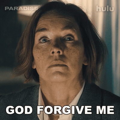 Woman Says God Forgive Me Hulu Logo GIF