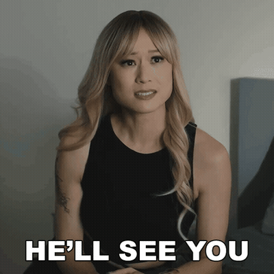 Woman Says He'll See You GIF