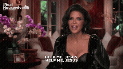 Woman Says Help Me Jesus Help Me Jesus In Living Room GIF