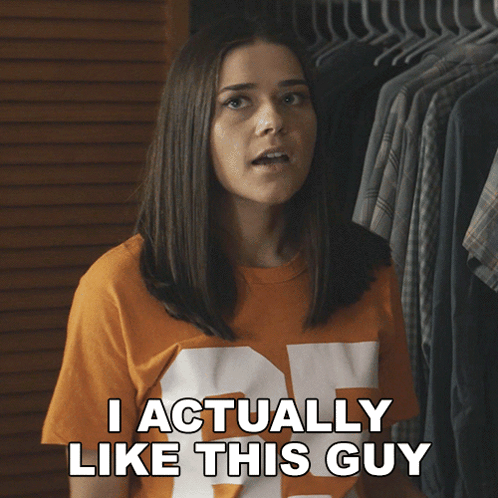 Woman Says I Actually Like This Guy In Closet GIF