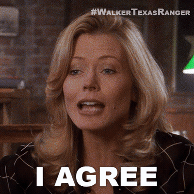 Woman Says I Agree In Walker Texas Ranger Ad GIF