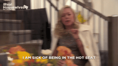 Woman Says I Am Sick Of Being In The Hot Seat GIF