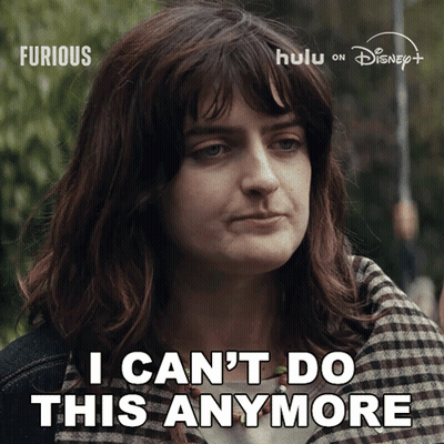 Woman Says I Can't Do This Anymore In Front Of Disney Logo GIF