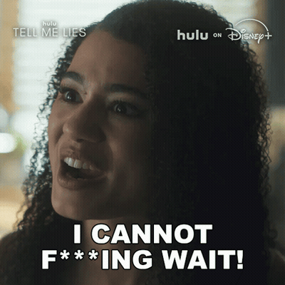 Woman Says I Cannot F***ing Wait Hulu Ad GIF