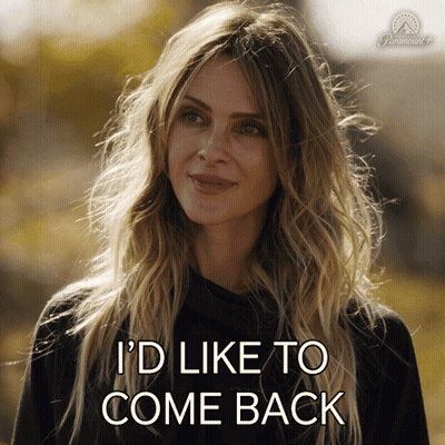 Woman Says I'd Like To Come Back In Paramount Advertisement GIF
