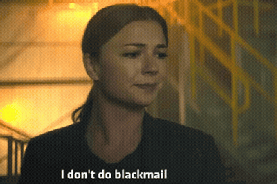 Woman Says I Don't Do Blackmail GIF