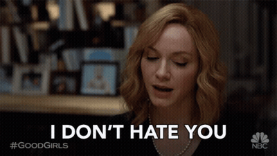 Woman Says I Don't Hate You In NBC Advertisement GIF