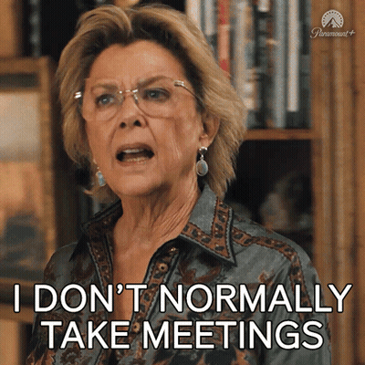Woman Says I Don't Normally Take Meetings In Front Of Bookshelf GIF