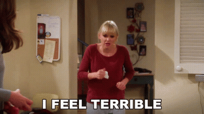Woman Says I Feel Terrible Holding Napkin GIF