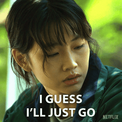 Woman Says I Guess I'll Just Go In Netflix Advertisement GIF
