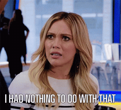 Woman Says I Had Nothing To Do With That Funny Face GIF