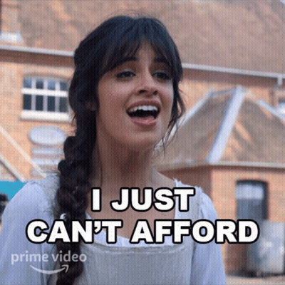 Woman Says I Just Can't Afford GIF