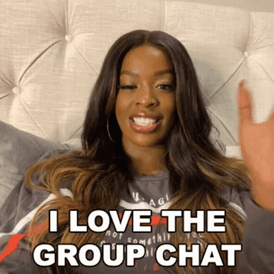 Woman Says I Love The Group Chat GIF