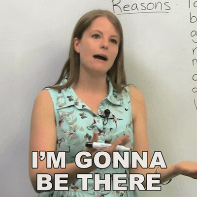 Woman Says I'm Gonna Be There Holding Marker GIF