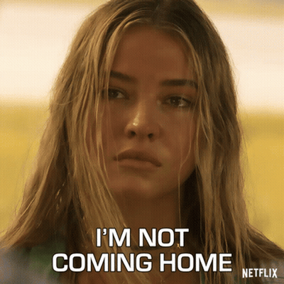 Woman Says I'm Not Coming Home In Netflix Ad GIF