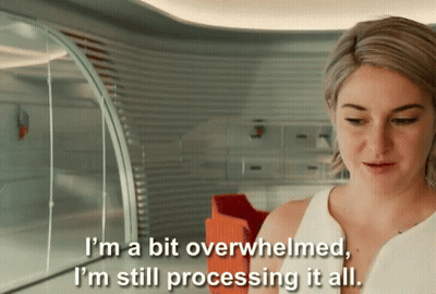 Woman Says I'm Overwhelmed GIF