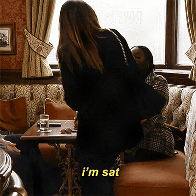 Woman Says I'm Sat In Yellow GIF