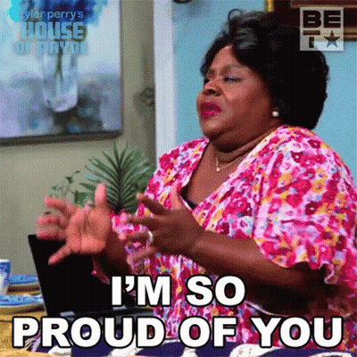 Woman Says I'm So Proud Of You GIF