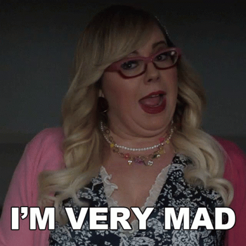 Woman Says I'm Very Mad Wearing Glasses And Necklace GIF