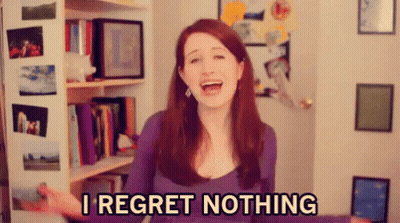 Woman Says I Regret Nothing GIF
