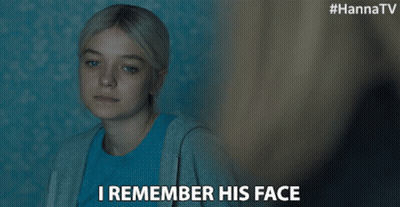 Woman Says I Remember His Face Hanna TV Ad GIF