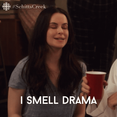 Woman Says I Smell Drama Holding Red Cup GIF