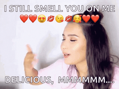 Woman Says I Still Smell You On Me GIF