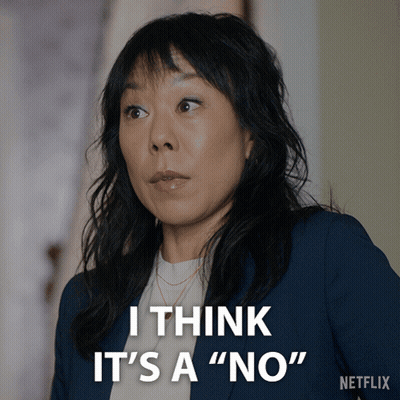 Woman Says I Think It's A No GIF