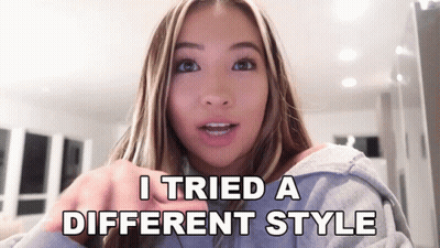 Woman Says I Tried A Different Style GIF