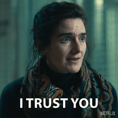 Woman Says I Trust You Netflix Advertisement GIF