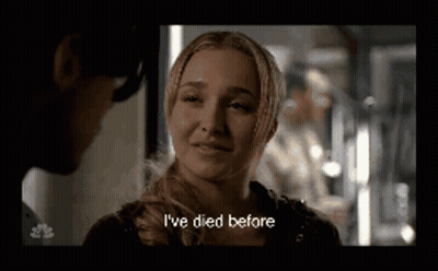 Woman Says I've Died Before Looking At Man GIF